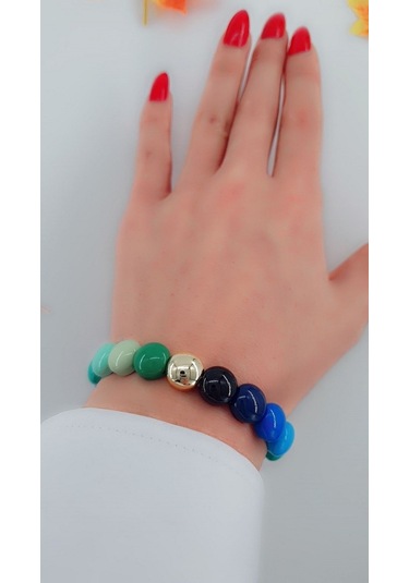 Bhs Life Kadın Lastikli Tasarım Karışık Renkli Bileklik 2 Çok Renkli