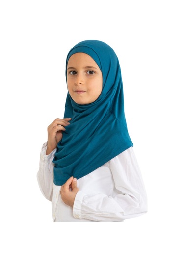 Çocuk Hazır Giyim Başörtüsü Şal Turban Viskon - Turkuaz Turkuaz
