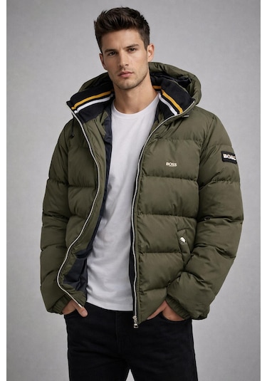 Hugo Boss Erkek Kışlık Mont Yeşil