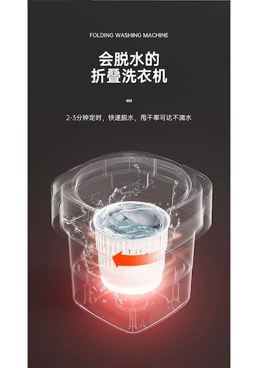 Portatif Katlanabilir Çamaşır Makinesi 8.5 Litre Mavi