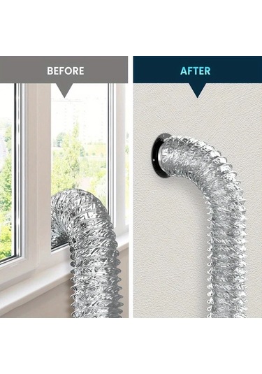 Topshop1 Siyah Duvar Flanş Bağlantısı 75mm Plastik Egzoz Borusu Adaptörü