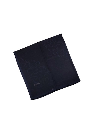 Mısırlı Eşarpları Pamuk Devore Etnik Desenli Eşarp Lacivert