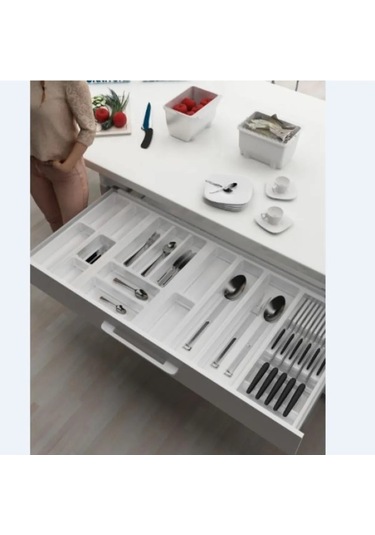 Çekmece İçi Kaşıklık Ve Bıçaklık Beyaz 104x48 Yandan Ve Boydan