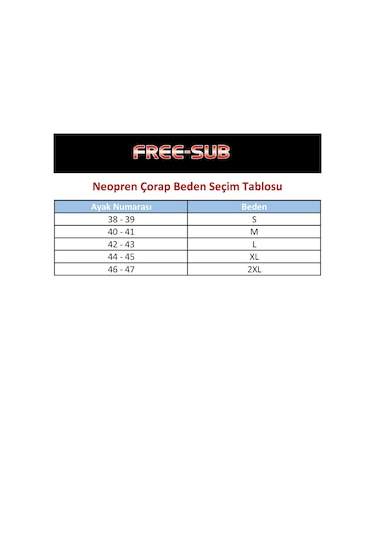 Free-Sub 3Mm Jarse Siyah Dalış Çorabı (489036283) Siyah
