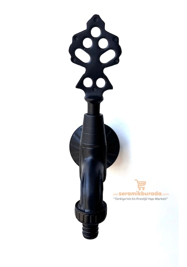 İkili Osmanlı Musluğu Rakorlu Siyah Siyah