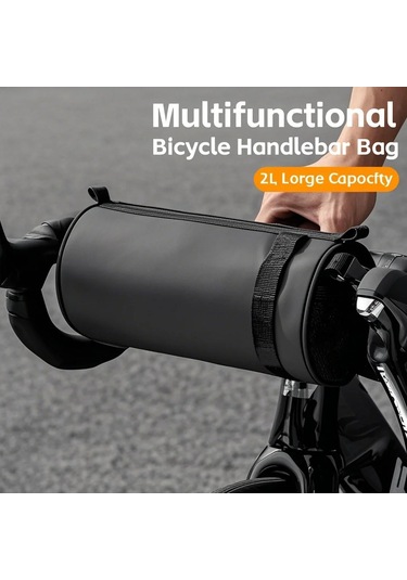 Padalink Bisiklet Gidon Çantası - Büyük Kapasiteli, Dayanıklı Ve Pratik Bisiklet Aksesuarı 2l Haki