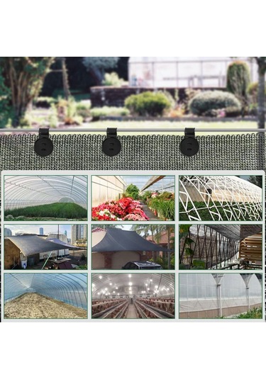 Tenfowee Dayanıklı Güneşlik Sabitleme Kancaları - Siyah 100'lü Paket, Tarım Ağı Ve Bahçe Koruması İçin Pratik Çözüm