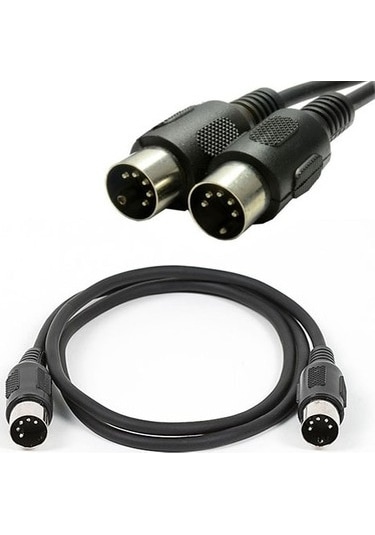 1.5 Metre Midi Kablo Mıdı To Mıdı 5  Pin Klavye Kablosu