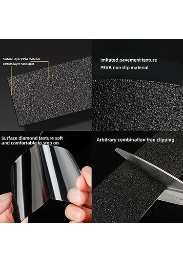 Teltree Karbon Fiber Araba Kapı Basamak Koruyucu Filmi 7cm 5m - Sürtünme Ve Suya Dayanıklı, Kaymaz Dokulu, Kolay Kurulum - İki Paketli