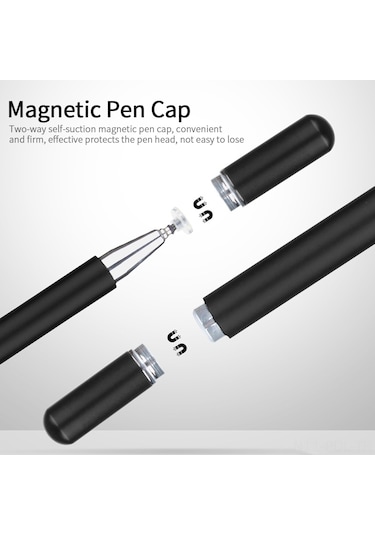 Padalink Rose Gold Metal Stylus: Manyetik Silikon Diskli, Telefon Ve Tabletler İçin Evrensel Dokunmatik Kalem, Çoklu Sisteme Uyumlu