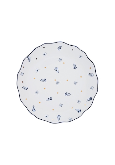 Emsan Infancy Snow New Year Yılbaşı New Bone 2'li Pasta Tabağı 20.5 Cm