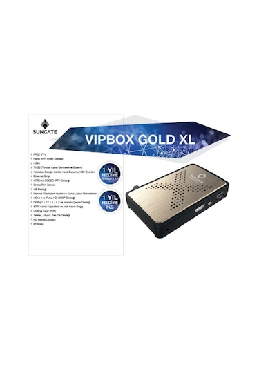 Sungate Vipbox Gold Xl Full Hd Ip Uydu Alıcısı Sungate Xl
