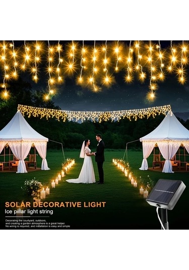 Fastbuy Turcoshop11 Güneş Enerjili 96 Led Işık Barları, Yatak Odası Bahçe Dış Mekan Dekor