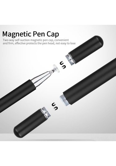 Xindoker Metal Stylus Kalem: Manyetik Silikon Diskli, Çok Sisteme Uyumlu, Telefon Ve Tablet İçin Dokunmatik Yazma Kalemi Gül Altını
