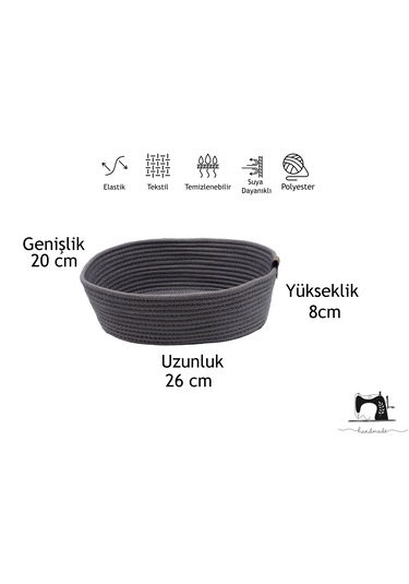 Hasır Ekmek Sepeti, Takı Sepeti, Anahtarlık, Antre 20x26x8c