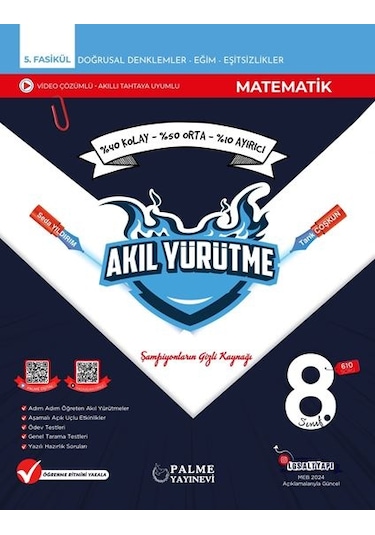Palme Yayınevi 8. Sınıf Akıl Yürütme Matematik Video Çözümlü
