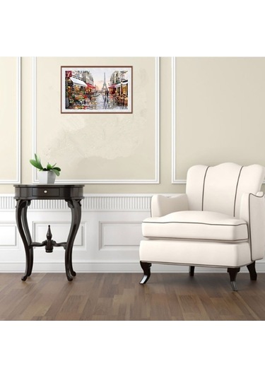 Fortunelane 30x40cm Kent Desenli 5d Pırlanta Tablo - Kanvas + Reçine, Dairesel Tam Pırlanta, Çerçeve Hariç