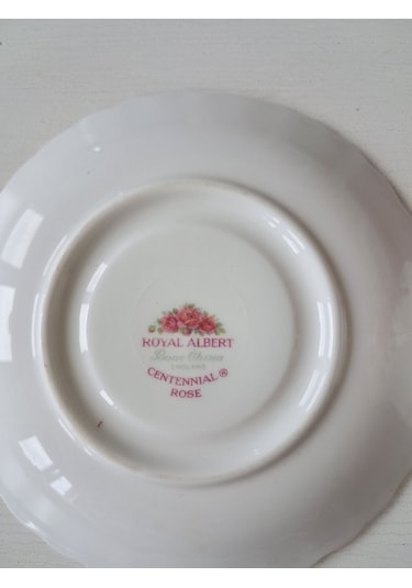 Bone China England Centennial Rose Antıque Double Size Coffee Cup & Saucer Pembe