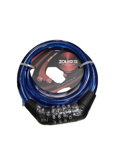 Xbyc 4522 4'lü Şifreli Bisiklet Çelik Kilit 12x1000 Mm Bisiklet Kilidi Mavi