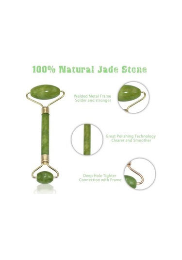 Yeşim Kazıyıcı İle Doğal Yüz Rulo Yeşim Taşı Rulo Yüz Güzellik Aletleri Yeşil