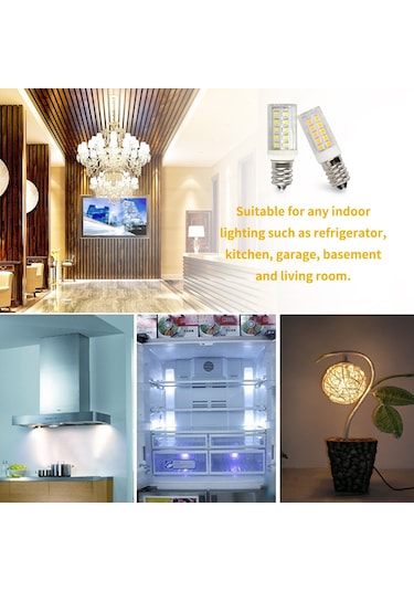 Teltree Buzdolabı Için Led Ampul 5w Beyaz Işık E12 Seramik Tipi Ac220v Enerji Tasarruflu Soğutma Fonksiyonu