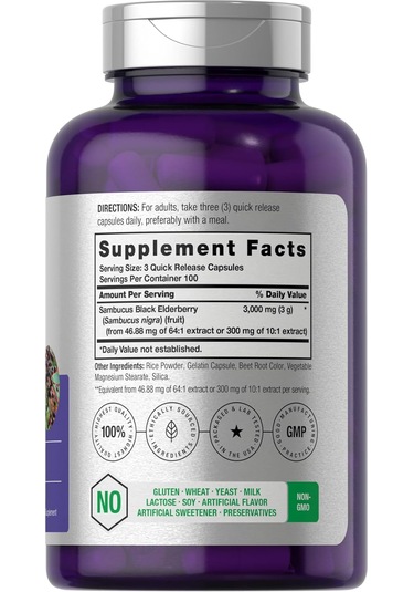 Horbäach Sambucus Black Elderberry 300 Caps