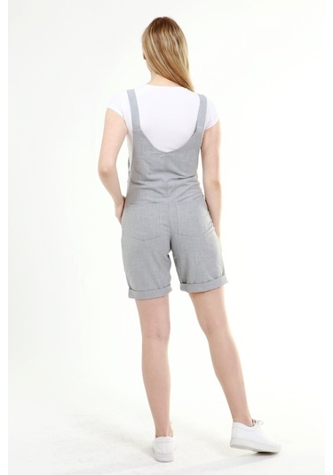 Luvmabelly Myra6200 - Gri Hamile Şort Salopet-gri