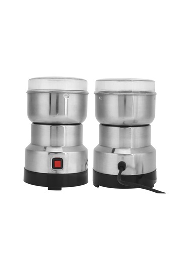 Gajeena 304 Paslanmaz Çelik + Abs Elektrikli Kahve Değirmeni, Aşınmaya Dayanıklı, Hızlı Ve Eşit Öğütme, Hafif Ve Taşınabilir, 110v Amerikan Standardı Gümüş - Siyah