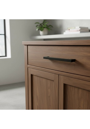 Köprü Kulp Dolap Çekmece Kulbu Metal Kulp 192 Mm 10 Adet Siyah