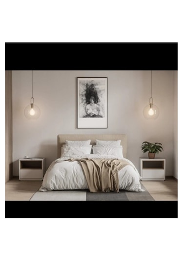 Illustrasyon Dekoratif Ahşap Çerçeve Paspartulu 35x50 Tablo