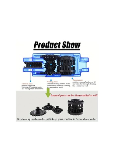 Willowhaven Mavi Taşınabilir Bisiklet Zincir Temizleyici Pratik Bakım Ve Temizlik Seti