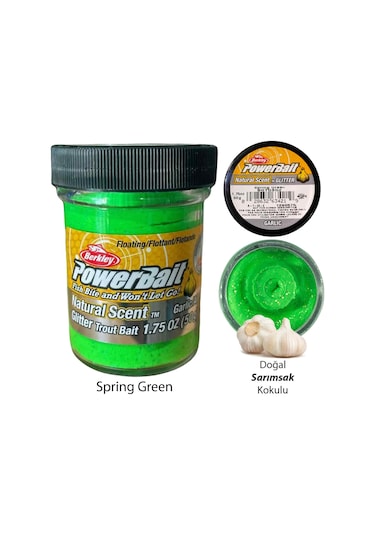 Berkley PowerBait Doğal Kokulu Glitter (Simli) Alabalık Hamuru