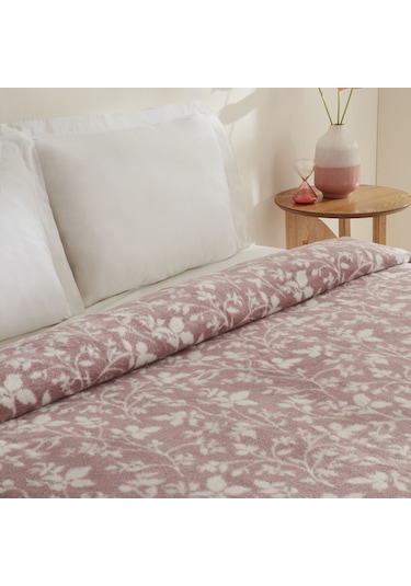 Karaca Home Cinta Çift Kişilik Akrilik Battaniye Mürdüm Mürdüm