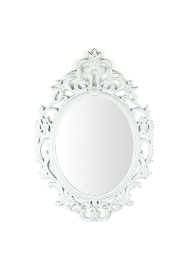 Küçük Dekoratif Ayna Beyaz