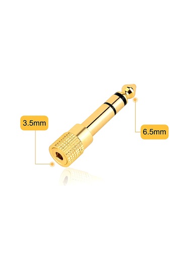 Dofolink 6.35mm Erkekden 3.5mm Dişiye Ses Adaptörü - Altın Kaplama, Kayıpsız Sinyal, Ev Ve Profesyonel Ses Cihazları İçin