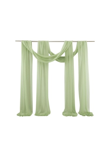 Homyl Düğün Kemeri Drapaj Masa Koşucusu Arka Plan Temalı Yeşil