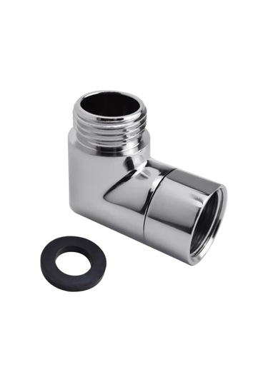 Kangvka Banyo Duşu Kolu Açısı Değiştirici 90 Derece Bakır Adaptörü - G 1/2" Bağlantı, 360 Döner, Basıncı/kanatmayı Engellemez, Araçsız Kurulum