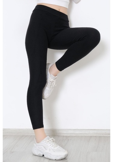 Mokashopin - Örme Kaşe Tayt Siyah - 10158.1567. 001