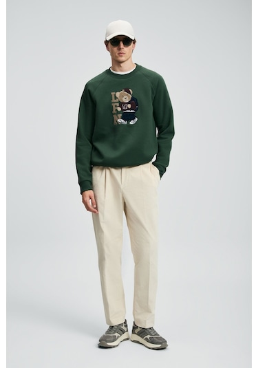 Lufian Erkek Storm Sweatshirt 112030172 Çimen Yeşili Çimen Yeşili