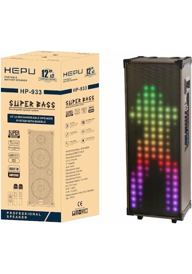 Hepu HP-933 Taşınabilir Bluetooth Mikrofonlu Hoparlör