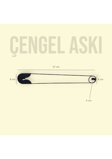 Çengel Askı Mutfak Banyo Antre Askılığı Siyah