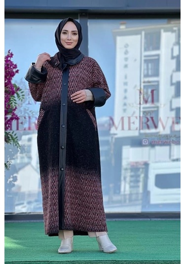 Misswhence 36521 Kaşe Kaban Çok Renkli