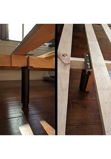 Novahub Yükseklik Ayarlanabilir Karyola Ayağı, Yatak Merkez Desteği, Alüminyum, Paslanmaz, Kolay Kurulum -