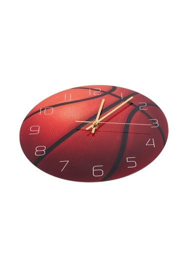 Goldenqian Basketbol Akrilik Sessiz Duvar Saati Yatak Odası Oturma Odası Alarm Doğum Günü Noel Hediyeleri Dekor Için Hediye Muvy9o ÇOk Renkli