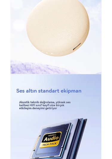 Retro Deri J17 Kablosuz Bluetooth Kulaklık Ekstra Uzun Bekleme Kulak İçi Spor Gürültü Önleyici Kulaklıklar Skin Color