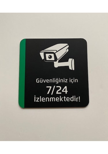 Pleksi Güvenlik Kamerası Uyarı Levhası