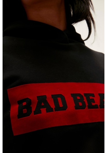 Bad Bear 22.04.12.007 Flog Hoodıe Kadın Hoodıe Sweat Shirt 22.04.12.007-R11001 Siyah