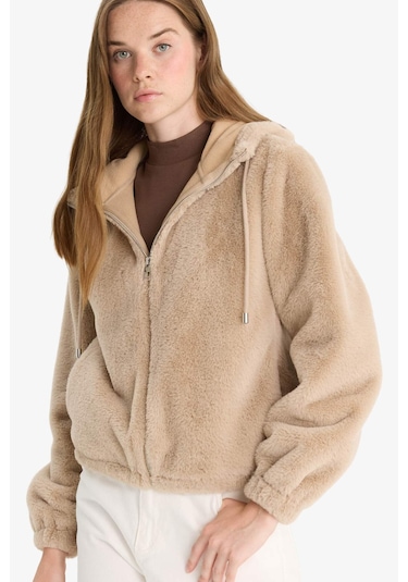 Defacto Regular Fit Polar Astarlı Kapüşonlu Fermuarlı Suni Kürk F2148ax25wnbg501 Bej Defacto Regular Fit Polar Astarlı Kapüşonlu Fermuarlı Suni Kürk F2148ax25wnbg501 Bej