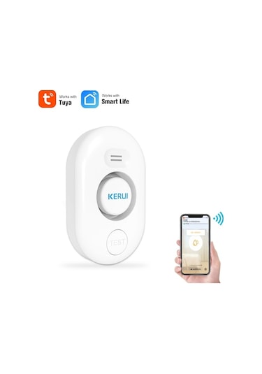Flybuy Keruı Wifi Su Kaçağı Sensörü - Su Seviyesi Dedektörü, Alarm Ve Push Bildirim, Akıllı Yaşam/tuya App İle Ev Güvenliği