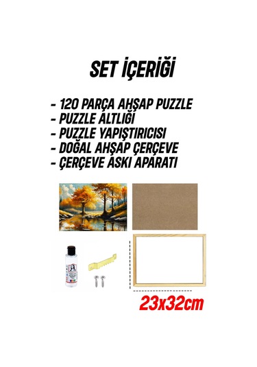 Ahşap Çerçeveli Puzzle - Tablo Hthp - 006 23 X 32 120 Parça